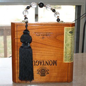 Embellished CIGAR BOX purse handbag